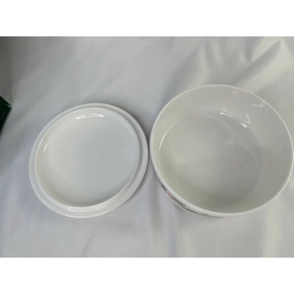 Mikasa Bells of‎ Holly Covered Trinket Dish